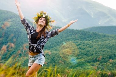photo was taken in the Carpathian Mountains on a beautiful summer day